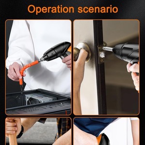 Electric Screwdriver Set Rechargeable DIY Tool Kit - Orange