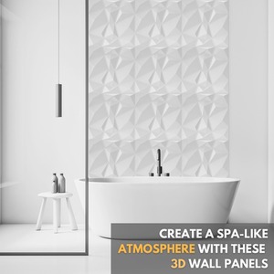 3D Wall Panels (50x50 cm) PVC Cladding Panel of Diamond Design by NOVECRAFTO