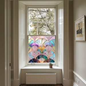 Jacurso Art Deco Stained Glass Privacy Window Film by Creative Printing Solutions