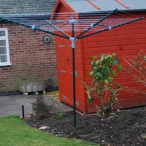 Multi Arm Steel Rotary Washing Line - Silver by Samuel Alexander