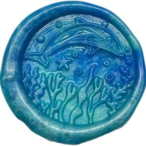 Dolphin Wax Stamp Head - Gold by Syntego