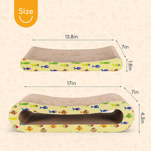 Cat Scratcher 2 in 1 Lounge Bed with Catnip - Brown by Nobleza