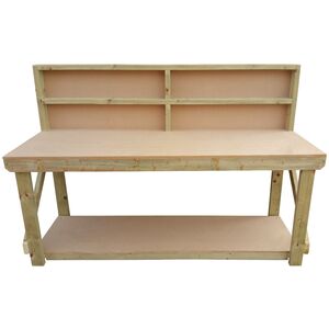 Mdf Top Workbench With Back Panel by Arbor Garden Solutions