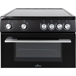 Willow Freestanding Electric Twin Cavity Cooker with Ceramic Hob - BLACK by Willow