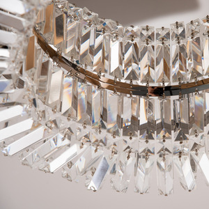 HOMCOM Modern Crystal Ceiling Light Chandeliers - Silver by HOMCOM