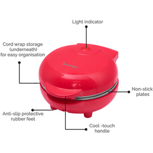 Innoteck Mini Waffle Snack Maker 550W by Innoteck