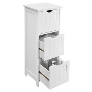 Bathroom Storage Cabinet Unit with 3 Drawers - White by VASAGLE