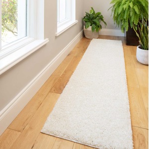 Soft Value Natural Cream Shaggy Area Rug by The Rug House