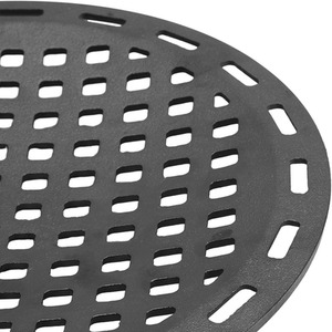 Garden Round Thick Cast Iron Grill Grate - Black by Livingandhome