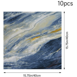 Livingandhome Set of 10 Marble PVC Wall Stickers by Livingandhome