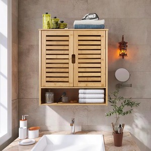Wall Mounted Bathroom Storage Cabinet - Bamboo by Wyld and Coco