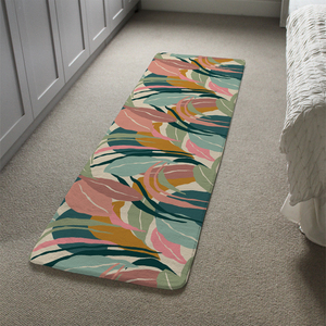 Artistic abstract leaves Designer Runner Rug - Orange