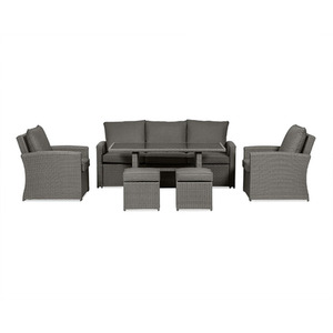 Paris 6 Piece Sofa Dining Set - Grey by Royalcraft