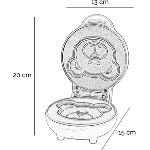 Innoteck Mini Waffle Snack Maker 550W by Innoteck