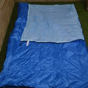 Dual Person Camping Sleeping Bag with Zip and Stuff Sack - Blue by Samuel Alexander