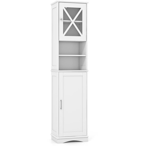 170cm Tall Bathroom Cabinet - White by Costway
