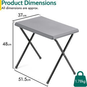 Small Folding Camping Table - Grey by Trail