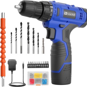 Cordless Drill 12V with Battery and Charger - Blue
