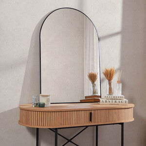 Black Metal Arch Mirror