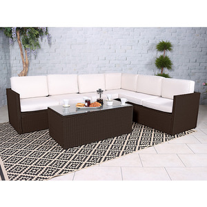 Berlin Corner Lounging Sofa Set - Brown by Royalcraft