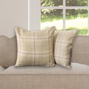 Pack Of Woven Check Cushion Covers - Sage Green / 2 by OHS
