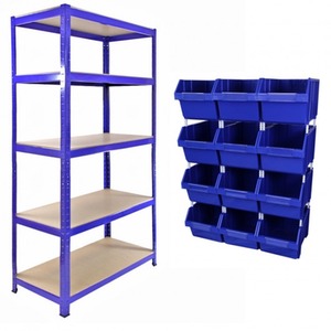 T RAX Blue 90cm with 12x Storage Quick Pick Bins - Blue by Monster Racking