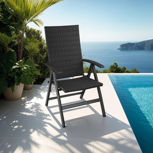 Garden Chair Canberra With Reclining Function - Black by tectake