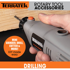 Rotary Tool Kit Variable Speed 135W and 150pc Accessory Set - Grey by Terratek