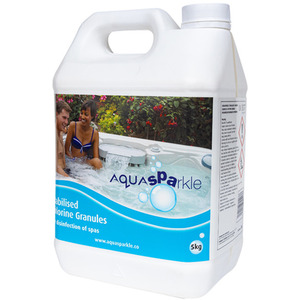 Aquasparkle Stabilised Chlorine Granules 5kg by Palm Spas - White by Aquasparkle