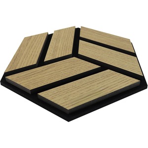 Hex Acoustic Wall Panel Shape - Light Oak by Kraus