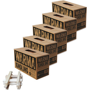 Warma Large Box Kiln Dried Kindling Lighting Wood - Natural / 5 by Warma