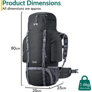 Tatra Hiking Backpack - Black / 80cm by Trail