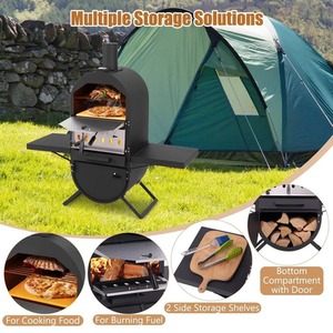 BBQ with Wood Fired Pizza Oven - Black by Wyld and Coco