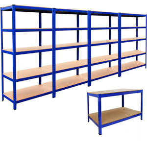 4x T Rax 90 x 45 x 180cm Racks and Workbench - Blue by Monster Racking