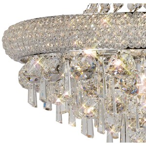 Alexandra Ceiling Pendant Chandelier 9 Light Polished Chrome, Crystal - Polished Chrome