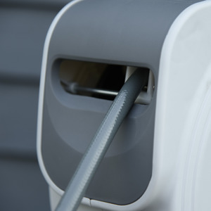 DURHAND Retractable Air Hose Reel - Grey by HOMCOM