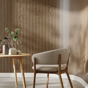 Self-Adhesive Wood Grain Acoustic Cladding Panel by Livingandhome