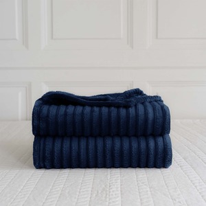 Snug Soft Chunky Ribbed Cord Plush Throw Blanket by Velosso