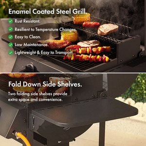 Compact Gas Grill - Black / 101.5cm by VonHaus