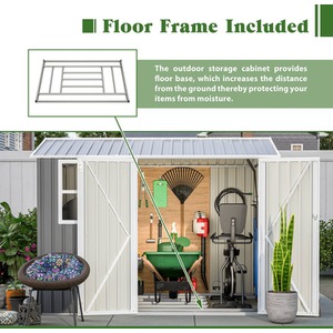 BIRCHTREE Garden Shed with Window - Grey / 8x6ft by BIRCHTREE