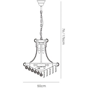 Alexandra Ceiling Pendant Chandelier 9 Light French Gold, Crystal - Gold