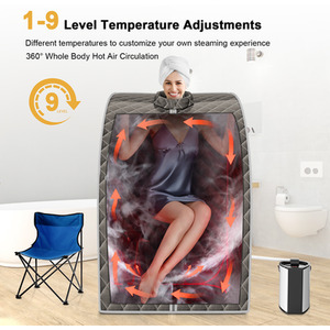 3L Portable Steam Sauna Spa Room - Grey by Costway