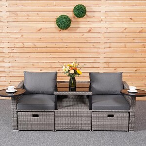 New Hampshire Transformer Patio Set - Grey by Malay