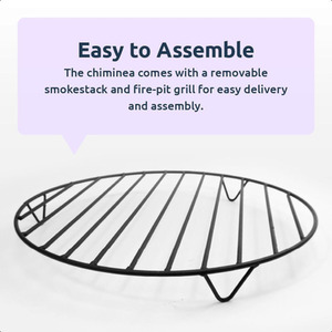 Chiminea Fireplace with Base and Top - Black by idooka