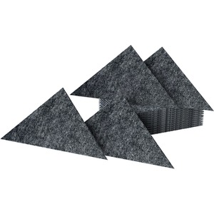Set Of 24 Triangle Self Adhesive Acoustic Wall Panels Tiles by Gr8 Home