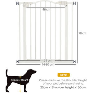 PawHut Adjustable Metal Pet Gate Safety Barrier by PawHut