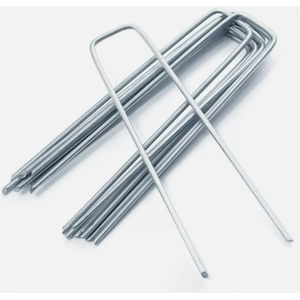 U Tent Peg - Weed Control Pegs - Silver by Garden Mile