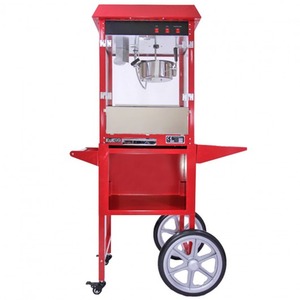 KuKoo Commercial 8oz Popcorn Maker Machine and Cart - Red by Kukoo