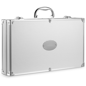 25 Piece with Metal Storage Case BBQ Tools Set - Silver by VonHaus