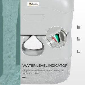 Outsunny Portable Toilet for Adults with Seat, Lid - Grey by Outsunny